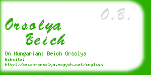 orsolya beich business card